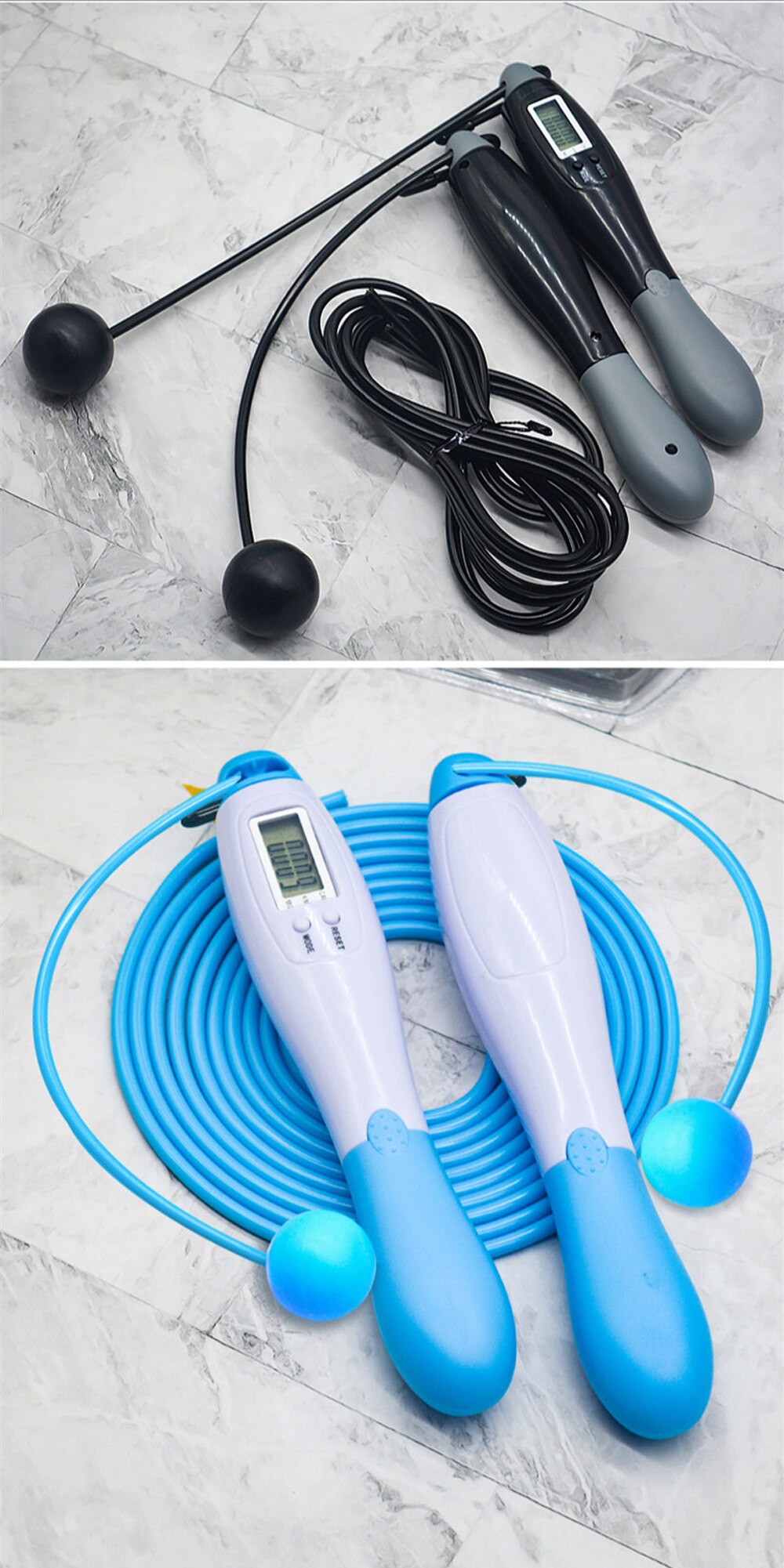 Jump Rope Electronic Counting Skipping Rope Gym Fitness Skipping Smart Jump Rope with LCD Screen Skipping Sports Jump Rope