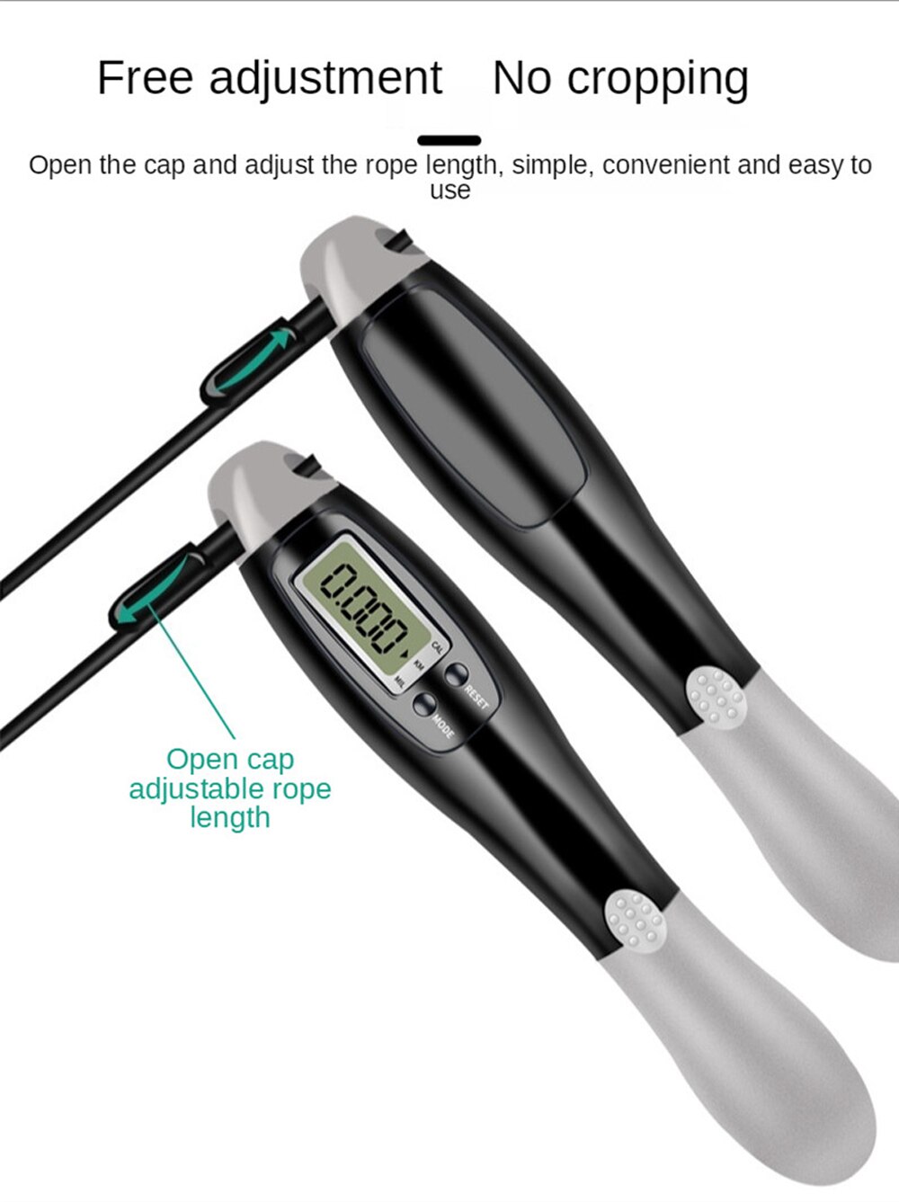 Jump Rope Electronic Counting Skipping Rope Gym Fitness Skipping Smart Jump Rope with LCD Screen Skipping Sports Jump Rope
