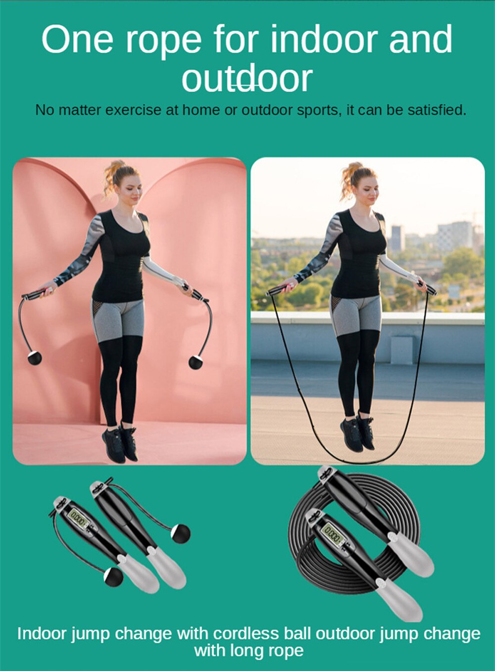 Jump Rope Electronic Counting Skipping Rope Gym Fitness Skipping Smart Jump Rope with LCD Screen Skipping Sports Jump Rope