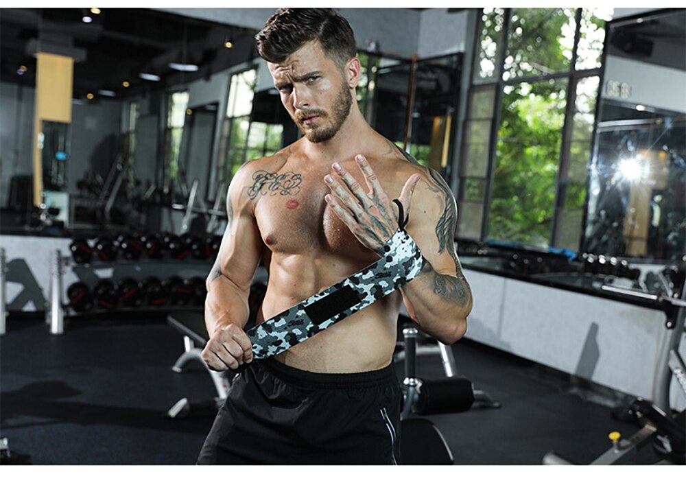 Wrist Guard Band Brace Support Hand Sport Wristband Carpal Tunnel Sprains Strain Gym Strap Sports Pain Relief Wrap Camo Bandage