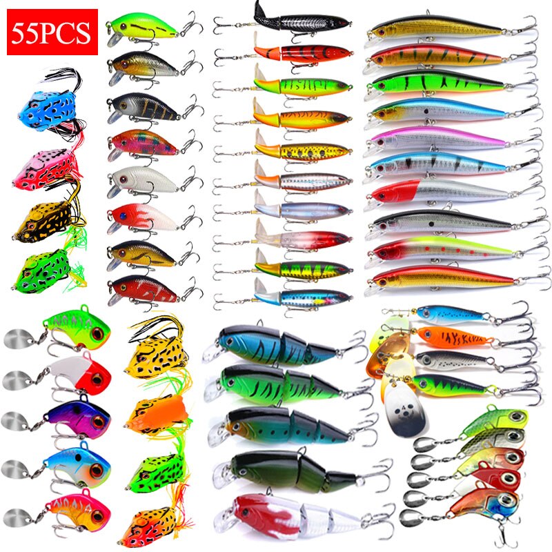 Fishing Lure Tackle Kit Set Hard Bait Artificial Rotating Floating Fishing Minnow Crankbait Wobblers Spinner Sinking Hooks Lures Fishing Lure Tackle Kit Set Hard Bait Artificial Rotating Floating Fishing Minnow Crankbait Wobblers Spinner Sinking Hooks Lures