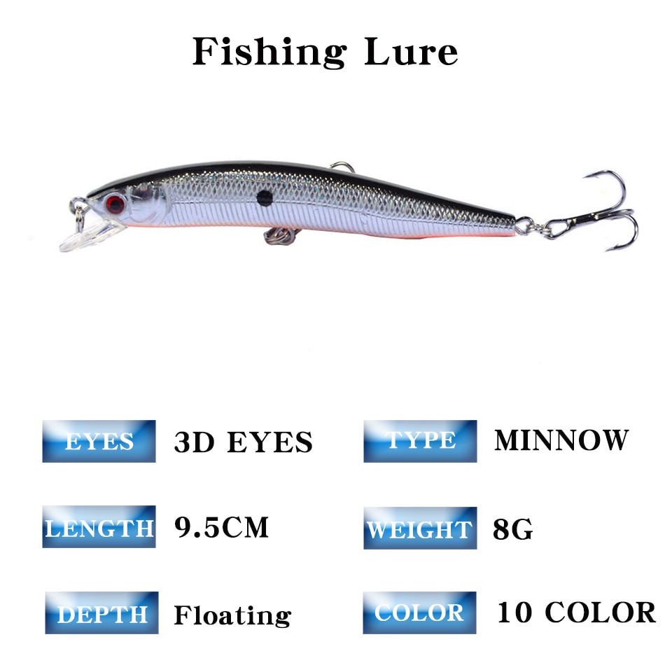 Fishing Lure Tackle Kit Set Hard Bait Artificial Rotating Floating Fishing Minnow Crankbait Wobblers Spinner Sinking Hooks Lures