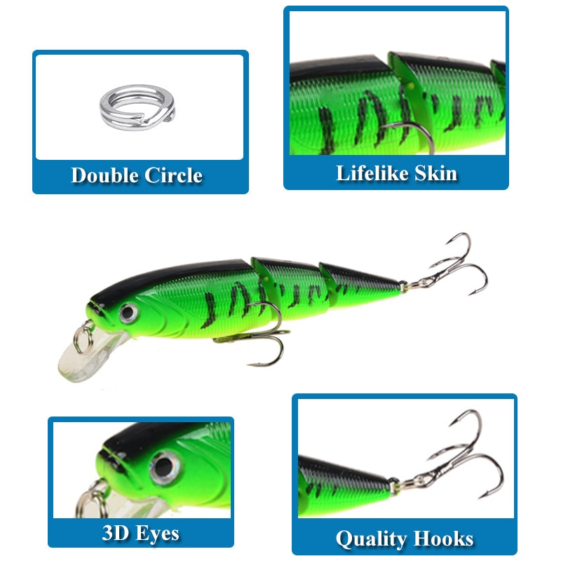 Fishing Lure Tackle Kit Set Hard Bait Artificial Rotating Floating Fishing Minnow Crankbait Wobblers Spinner Sinking Hooks Lures