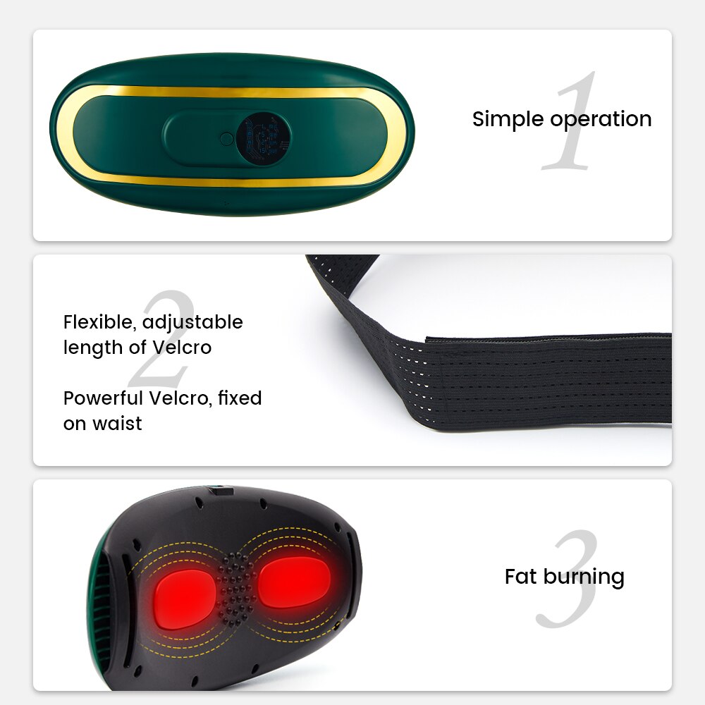 Electric Slimming Belt Cellulite Massager Body Massager Weight Loss Belt Shake Belt Waist Trainer Fitness Muscle Stimulator Gym