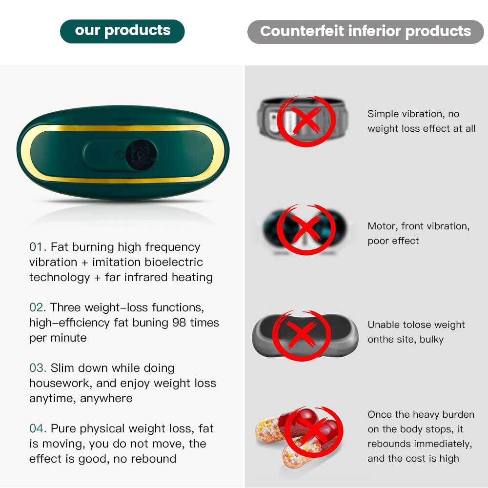 Electric Slimming Belt Cellulite Massager Body Massager Weight Loss Belt Shake Belt Waist Trainer Fitness Muscle Stimulator Gym