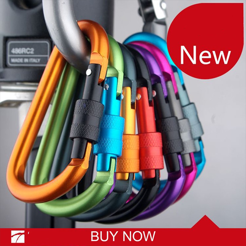 Carabiner Aluminium Alloy Key Hook Camping D-Ring Snap for Hiking Cycling Carabiner Bag Outdoor Climbing Equipment Carabiner Aluminium Alloy Key Hook Camping D-Ring Snap for Hiking Cycling Carabiner Bag Outdoor Climbing Equipment