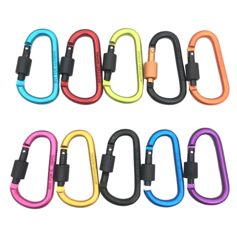 Carabiner Aluminium Alloy Key Hook Camping D-Ring Snap for Hiking Cycling Carabiner Bag Outdoor Climbing Equipment Carabiner Aluminium Alloy Key Hook Camping D-Ring Snap for Hiking Cycling Carabiner Bag Outdoor Climbing Equipment