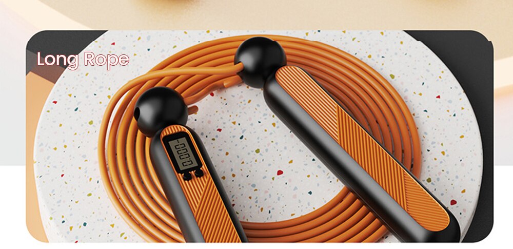 Electronic Counting Wireless Skipping Rope Speed Long Rope Jump Ropes Anti-Slip Handle for Boxing Training Fitness Equipment