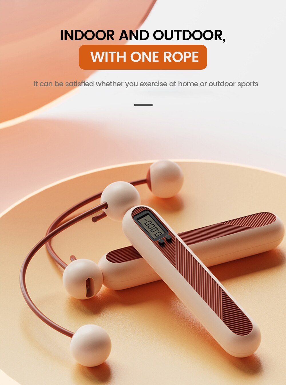 Electronic Counting Wireless Skipping Rope Speed Long Rope Jump Ropes Anti-Slip Handle for Boxing Training Fitness Equipment