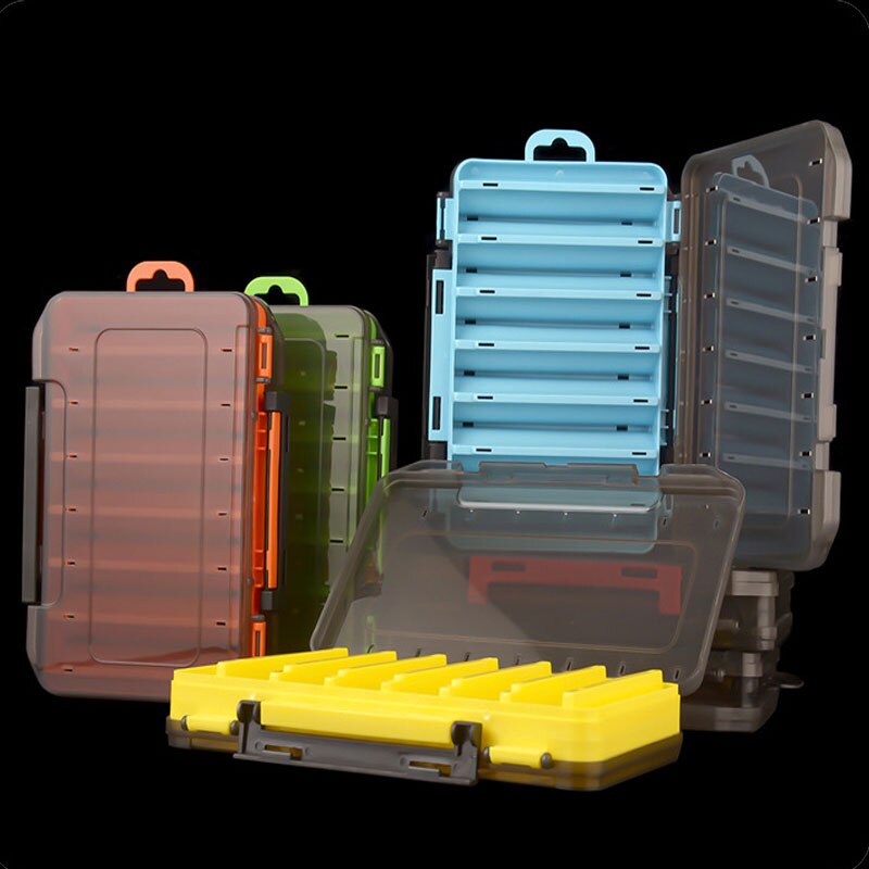 Fishing Tackle Double-Sided Storage Box 14 Compartments Fishing Accessories Lure Hook Storage Case Fishing Tool Organizer Boxes Fishing Tackle Double-Sided Storage Box 14 Compartments Fishing Accessories Lure Hook Storage Case Fishing Tool Organizer Boxes