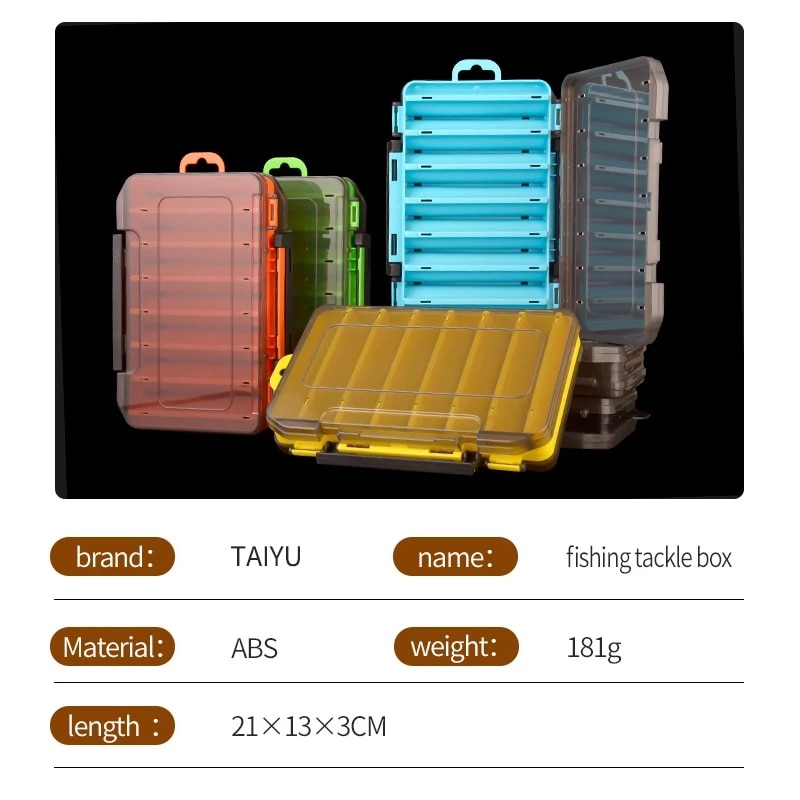 Fishing Tackle Double-Sided Storage Box 14 Compartments Fishing Accessories Lure Hook Storage Case Fishing Tool Organizer Boxes Fishing Tackle Double-Sided Storage Box 14 Compartments Fishing Accessories Lure Hook Storage Case Fishing Tool Organizer Boxes