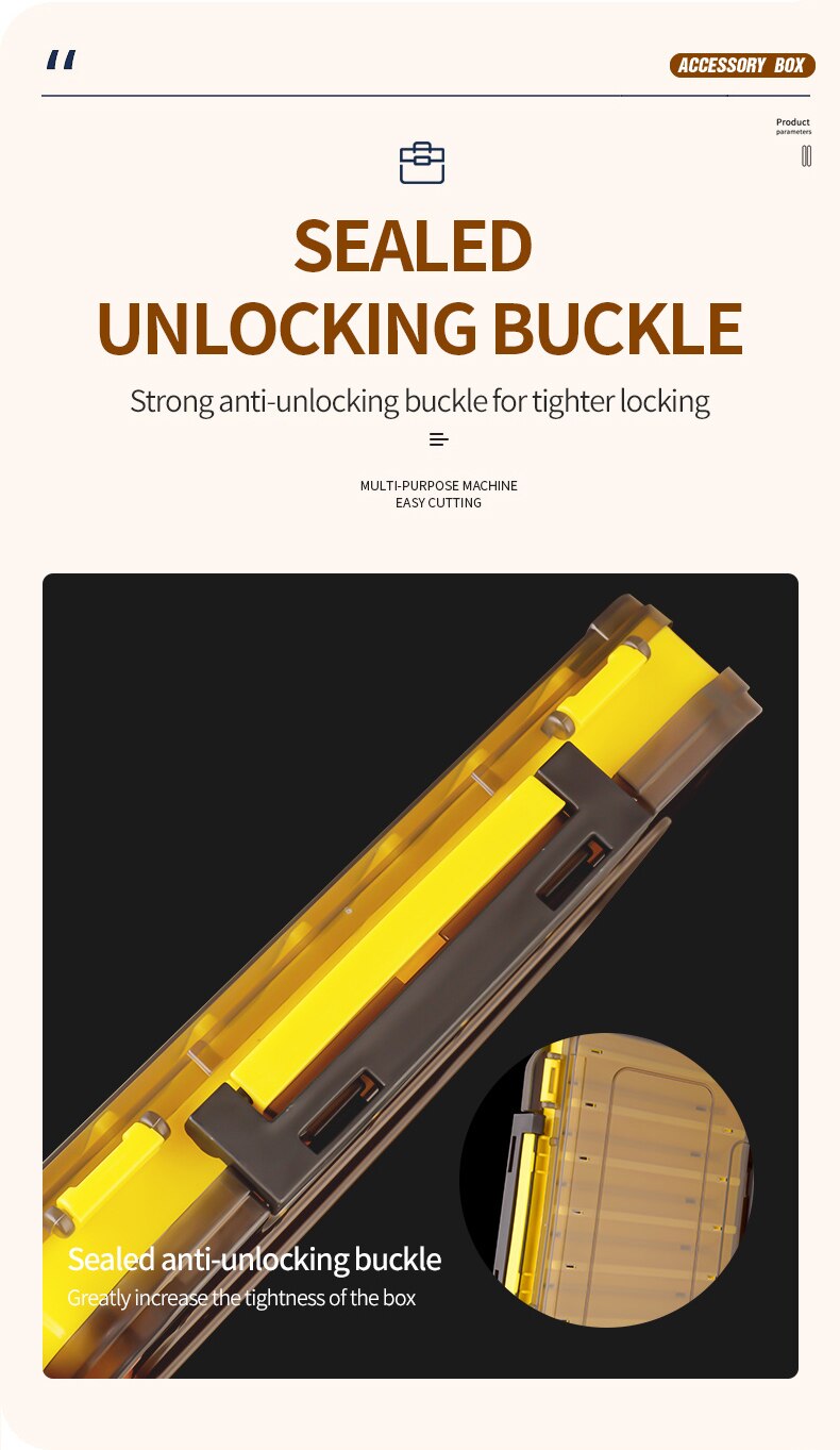 Fishing Tackle Double-Sided Storage Box 14 Compartments Fishing Accessories Lure Hook Storage Case Fishing Tool Organizer Boxes