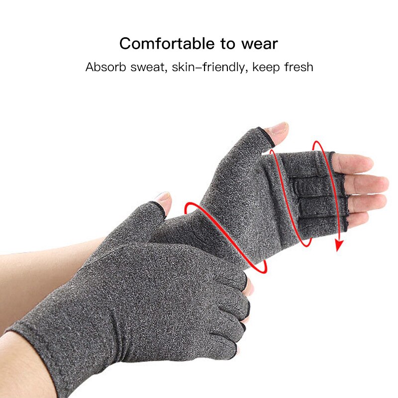 1 Pair Compression Arthritis Gloves Wrist Support Cotton Joint Pain Relief Hand Brace Women Men Therapy Wristband
