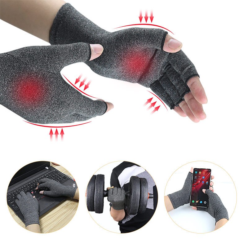 1 Pair Compression Arthritis Gloves Wrist Support Cotton Joint Pain Relief Hand Brace Women Men Therapy Wristband 1 Pair Compression Arthritis Gloves Wrist Support Cotton Joint Pain Relief Hand Brace Women Men Therapy Wristband