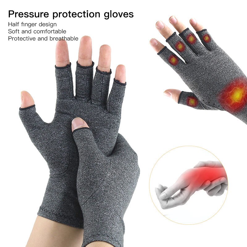 1 Pair Compression Arthritis Gloves Wrist Support Cotton Joint Pain Relief Hand Brace Women Men Therapy Wristband