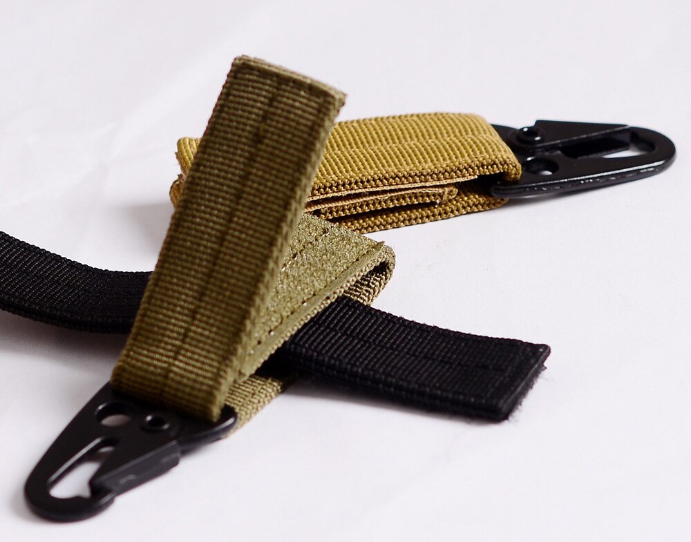 Outdoor Camping Carabiner Nylon Hook & Loop Belt Key Holder Black Metal Hook Buckle for Sport Hiking Backpack Climbing Accessory Outdoor Camping Carabiner Nylon Hook & Loop Belt Key Holder Black Metal Hook Buckle for Sport Hiking Backpack Climbing Accessory