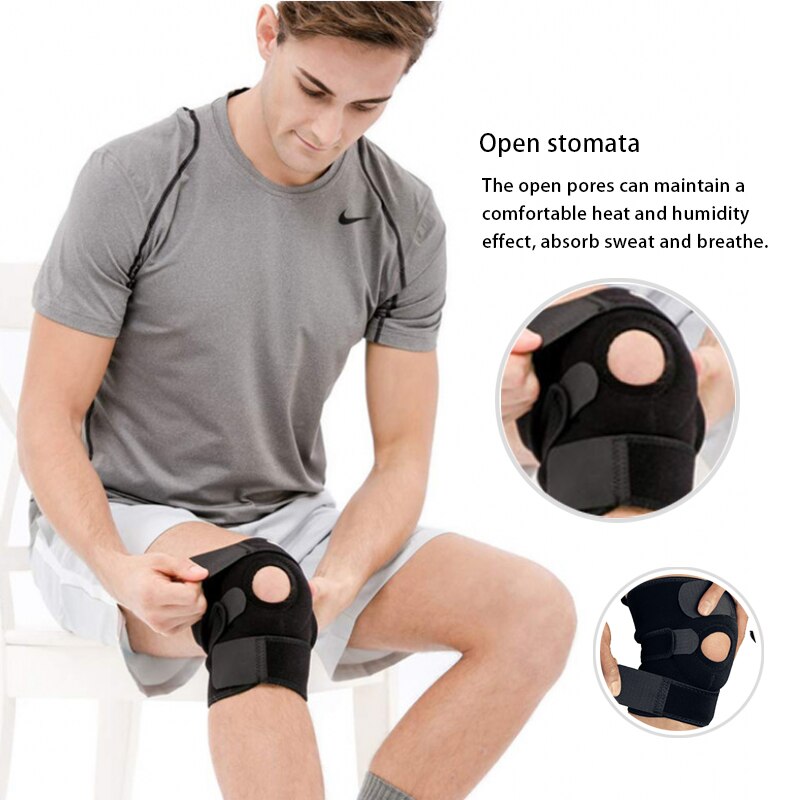 Knee pads Knee Brace Support Sleeve Adjustable Patella Stabilizer Protector Nylon Wrap for Arthritis Meniscus Tear Running Sport Knee pads Knee Brace Support Sleeve Adjustable Patella Stabilizer Protector Nylon Wrap for Arthritis Meniscus Tear Running Sport
