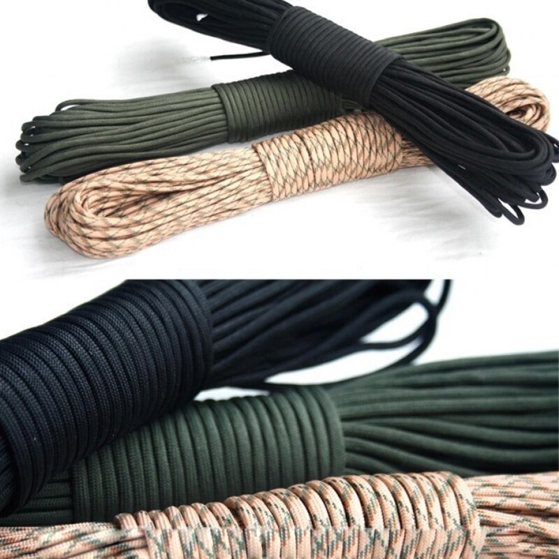 Parachute Cord Lanyard Tent Rope 7 Stand Cores Outdoor Camping Rope Climbing Hiking Survival Equipment Tent Accessories 100 Ft