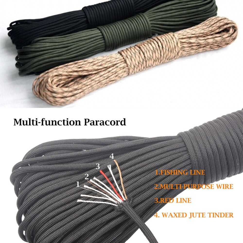 Parachute Cord Lanyard Tent Rope 7 Stand Cores Outdoor Camping Rope Climbing Hiking Survival Equipment Tent Accessories 100 Ft Parachute Cord Lanyard Tent Rope 7 Stand Cores Outdoor Camping Rope Climbing Hiking Survival Equipment Tent Accessories 100 Ft