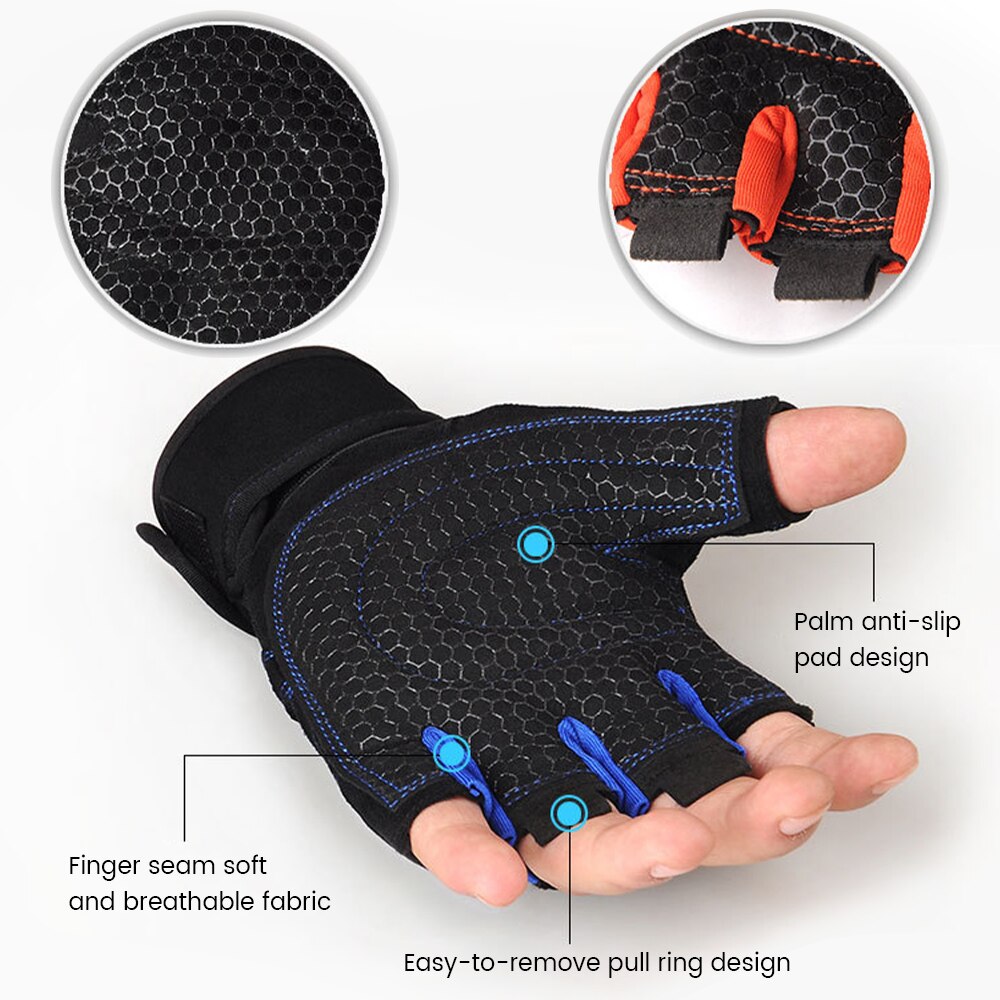 1 Pair Gel Cycling Men Women Half Finger Gloves Anti-Slip Anti-Sweat Breathable Anti-Shock Sports Gloves Bike Bicycle Gloves 1 Pair Gel Cycling Men Women Half Finger Gloves Anti-Slip Anti-Sweat Breathable Anti-Shock Sports Gloves Bike Bicycle Gloves