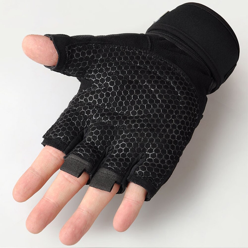 1 Pair Gel Cycling Men Women Half Finger Gloves Anti-Slip Anti-Sweat Breathable Anti-Shock Sports Gloves Bike Bicycle Gloves