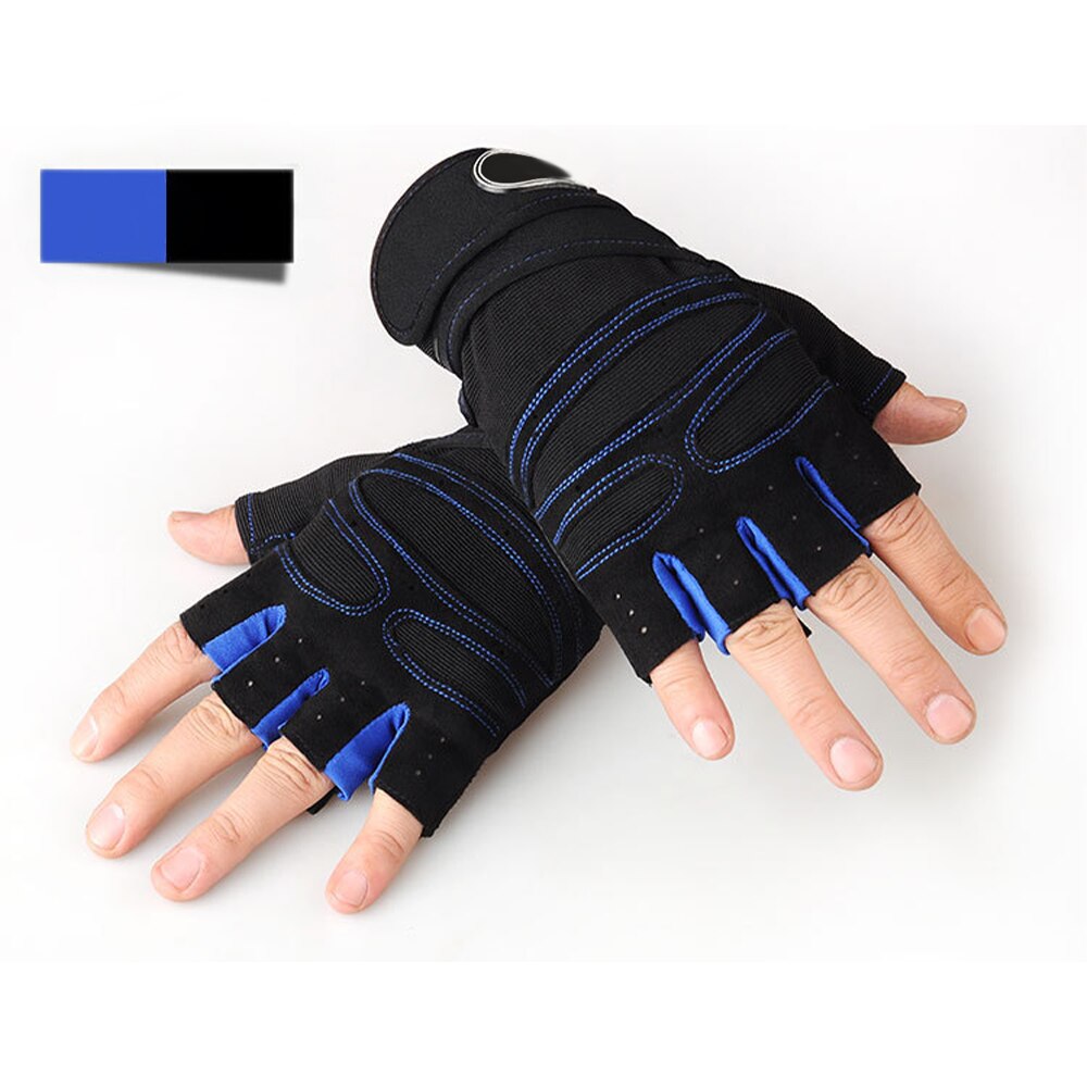 1 Pair Gel Cycling Men Women Half Finger Gloves Anti-Slip Anti-Sweat Breathable Anti-Shock Sports Gloves Bike Bicycle Gloves