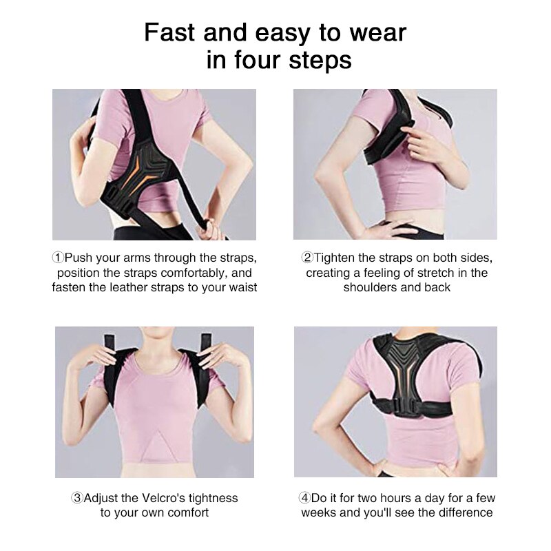Back Posture Corrector Belt Adjustable Clavicle Spine Back Shoulder Lumbar Posture Correction Adult Children Corset Health