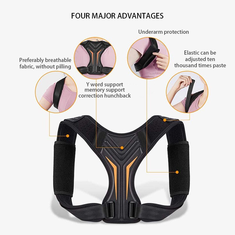 Back Posture Corrector Belt Adjustable Clavicle Spine Back Shoulder Lumbar Posture Correction Adult Children Corset Health Back Posture Corrector Belt Adjustable Clavicle Spine Back Shoulder Lumbar Posture Correction Adult Children Corset Health