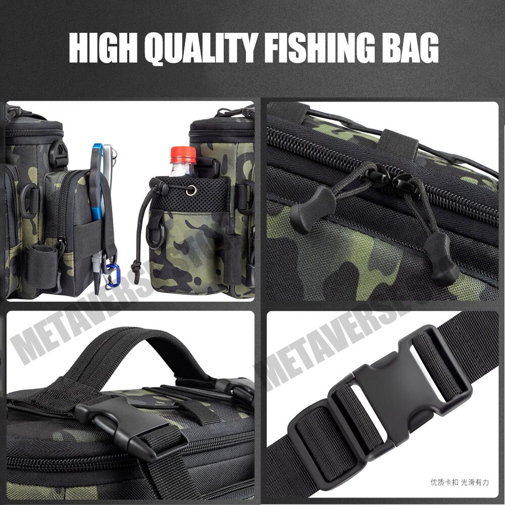 Multifunction Camouflage Fishing Tackle Bag Crossbody Waist Fish Pack Man Fishing Backpacks Storage Fish Lures Gear Rod Reel Box Multifunction Camouflage Fishing Tackle Bag Crossbody Waist Fish Pack Man Fishing Backpacks Storage Fish Lures Gear Rod Reel Box