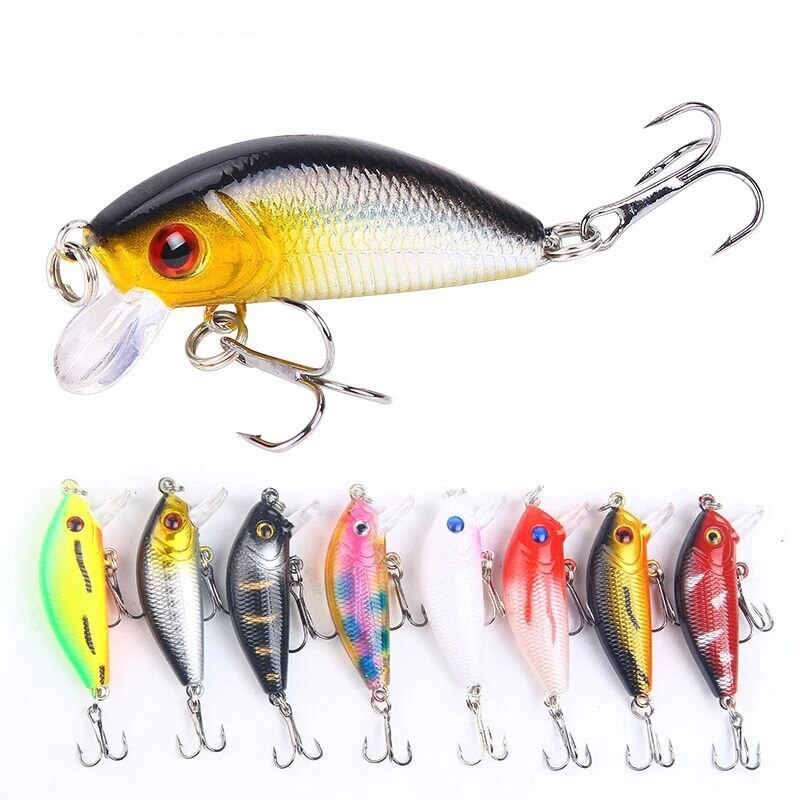 4Pcs Artificial Bait Fishing Lure Kit Hard Fake Sea Carp 50Mm 4.2G Luya Fishing Freshwater All for Fishing Gear Fish Accessorie