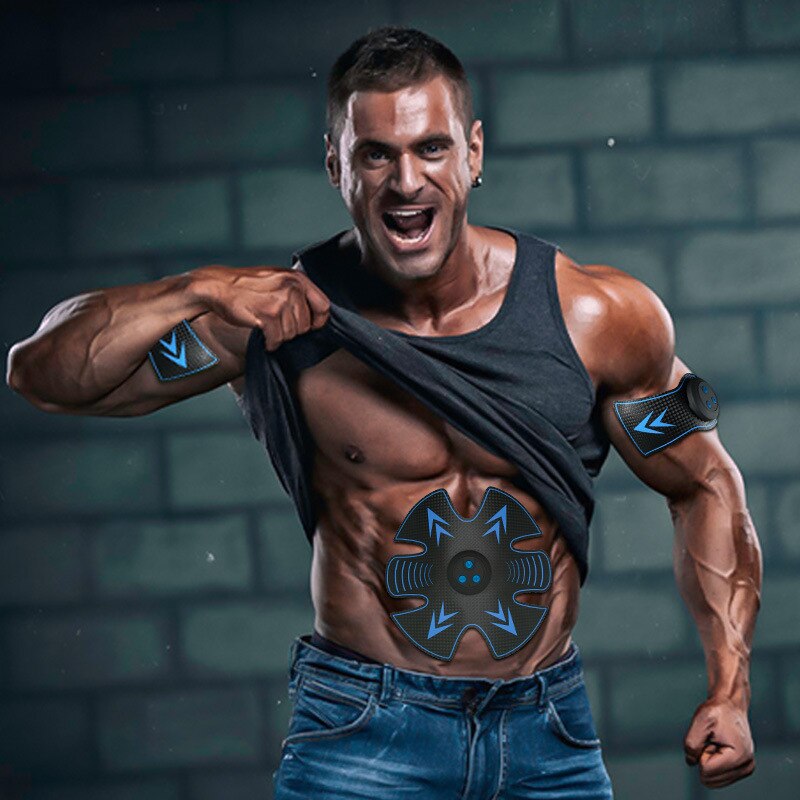 Electric Muscle Stimulator Abdominal Ems Wireless Buttocks Hip Trainer Abdominal Abs Stimulator Fitness Body Slimming Massager