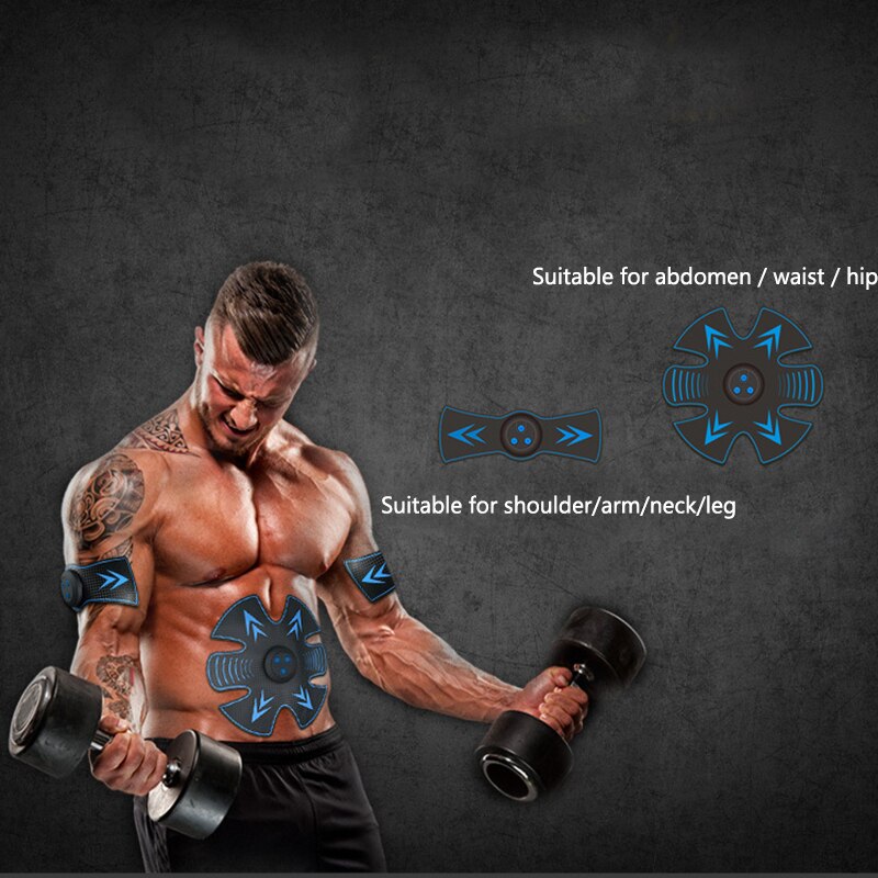 Electric Muscle Stimulator Abdominal Ems Wireless Buttocks Hip Trainer Abdominal Abs Stimulator Fitness Body Slimming Massager