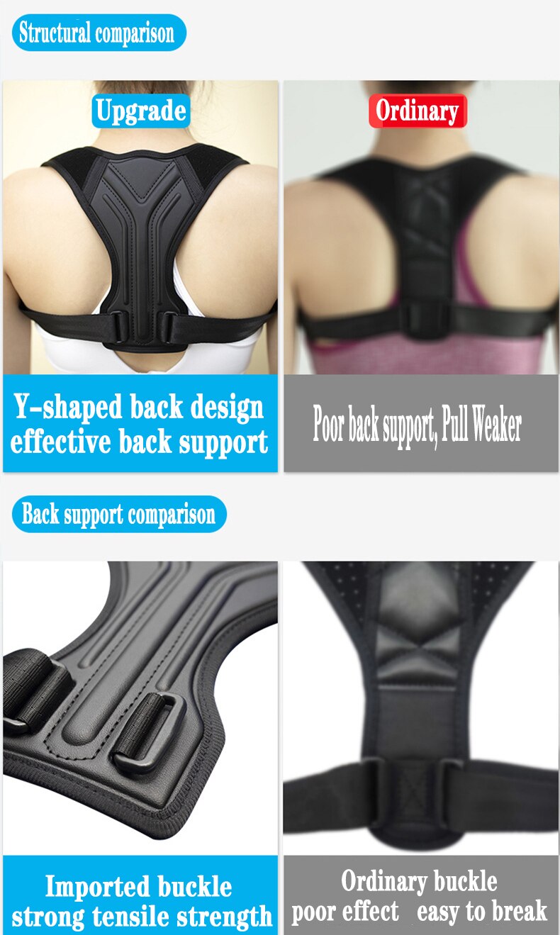 Back Posture Corrector Corset Clavicle Spine Posture Correction Adjustable Support Belt Pain Relief Traine Spine Posture Support