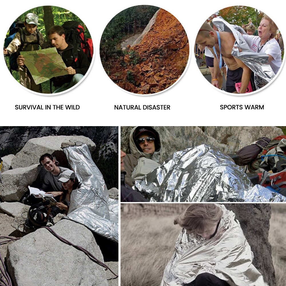 Outdoor Low Temperature Rescue First Aid Kit Insulation Blanket Campsite Keeping Foil Polyester Film Lifesaving Warm Insulation Outdoor Low Temperature Rescue First Aid Kit Insulation Blanket Campsite Keeping Foil Polyester Film Lifesaving Warm Insulation