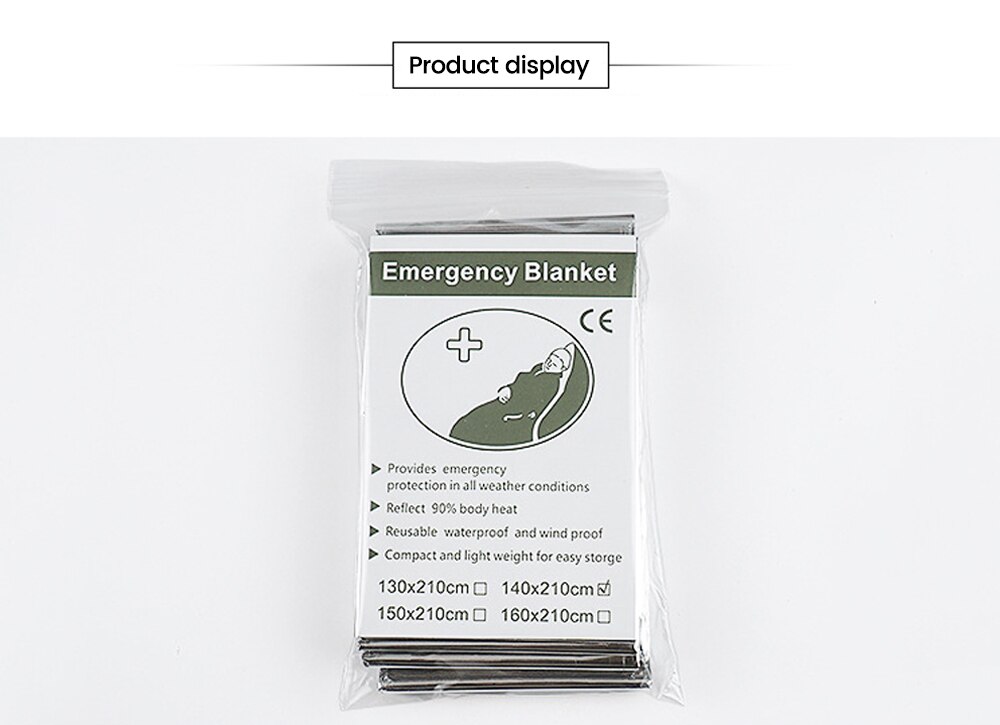 Outdoor Low Temperature Rescue First Aid Kit Insulation Blanket Campsite Keeping Foil Polyester Film Lifesaving Warm Insulation