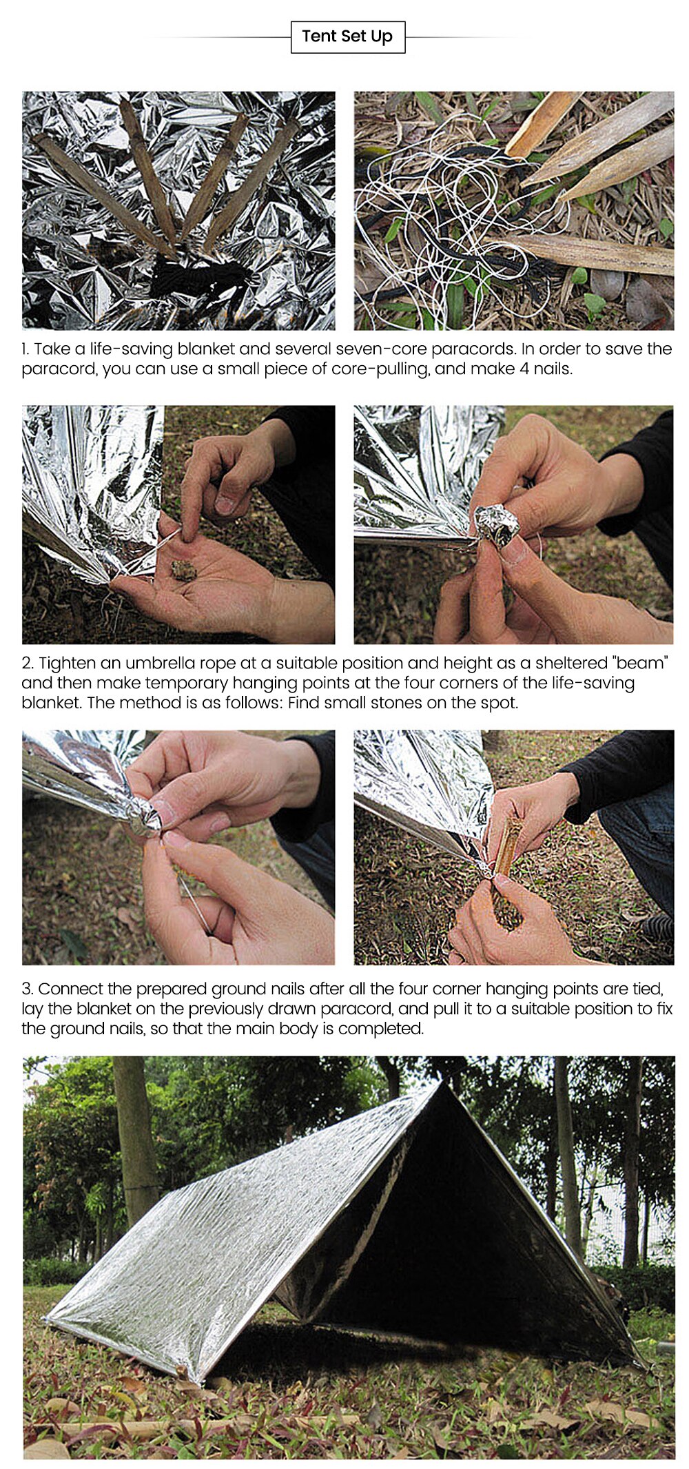 Outdoor Low Temperature Rescue First Aid Kit Insulation Blanket Campsite Keeping Foil Polyester Film Lifesaving Warm Insulation