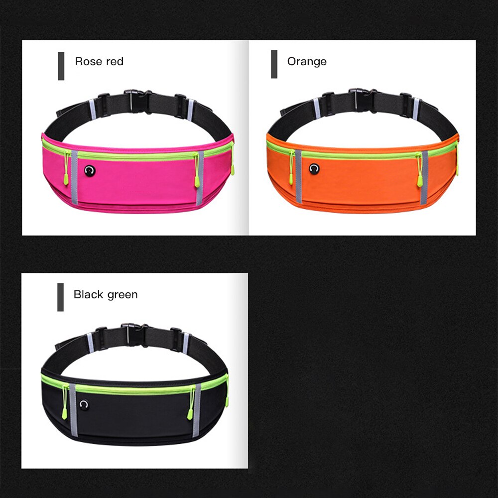 Running Waist Bag Belt Bag Multifunctional Waterproof Sports Pocket Pouch Belt Pack Non-Slip Gym Sports Bags Cycling Phone Bag