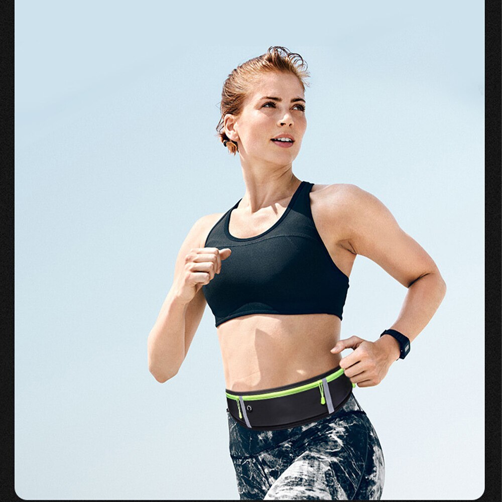 Running Waist Bag Belt Bag Multifunctional Waterproof Sports Pocket Pouch Belt Pack Non-Slip Gym Sports Bags Cycling Phone Bag
