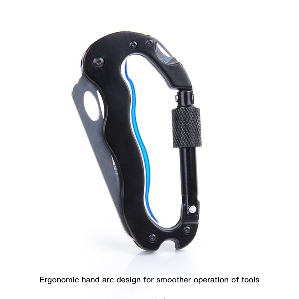 Carabiner Outdoor Multi-Tool Hanging Buckle Camping Hiking Climbing Accessories Keychain Folding Knife Bottle Opener Screwdriver Carabiner Outdoor Multi-Tool Hanging Buckle Camping Hiking Climbing Accessories Keychain Folding Knife Bottle Opener Screwdriver
