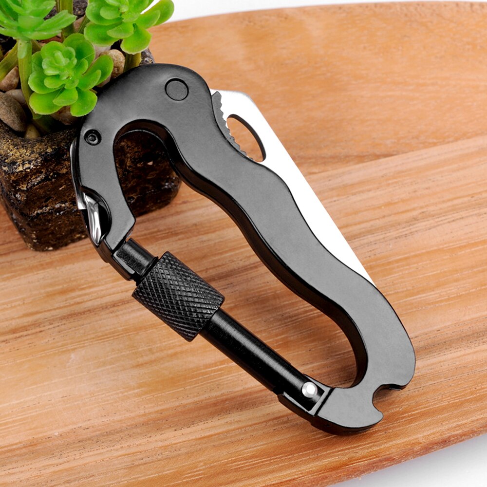 Carabiner Outdoor Multi-Tool Hanging Buckle Camping Hiking Climbing Accessories Keychain Folding Knife Bottle Opener Screwdriver Carabiner Outdoor Multi-Tool Hanging Buckle Camping Hiking Climbing Accessories Keychain Folding Knife Bottle Opener Screwdriver