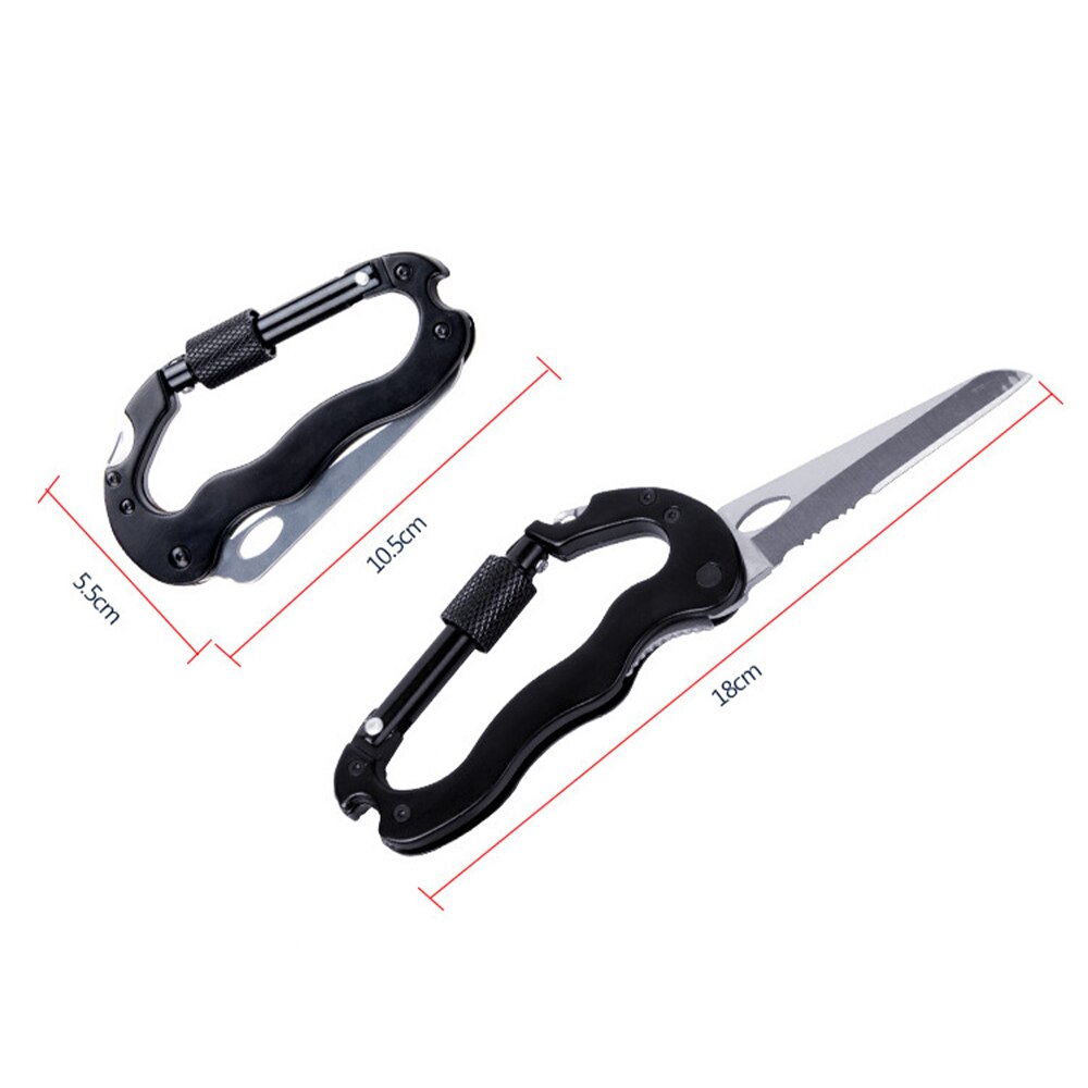 Carabiner Outdoor Multi-Tool Hanging Buckle Camping Hiking Climbing Accessories Keychain Folding Knife Bottle Opener Screwdriver Carabiner Outdoor Multi-Tool Hanging Buckle Camping Hiking Climbing Accessories Keychain Folding Knife Bottle Opener Screwdriver