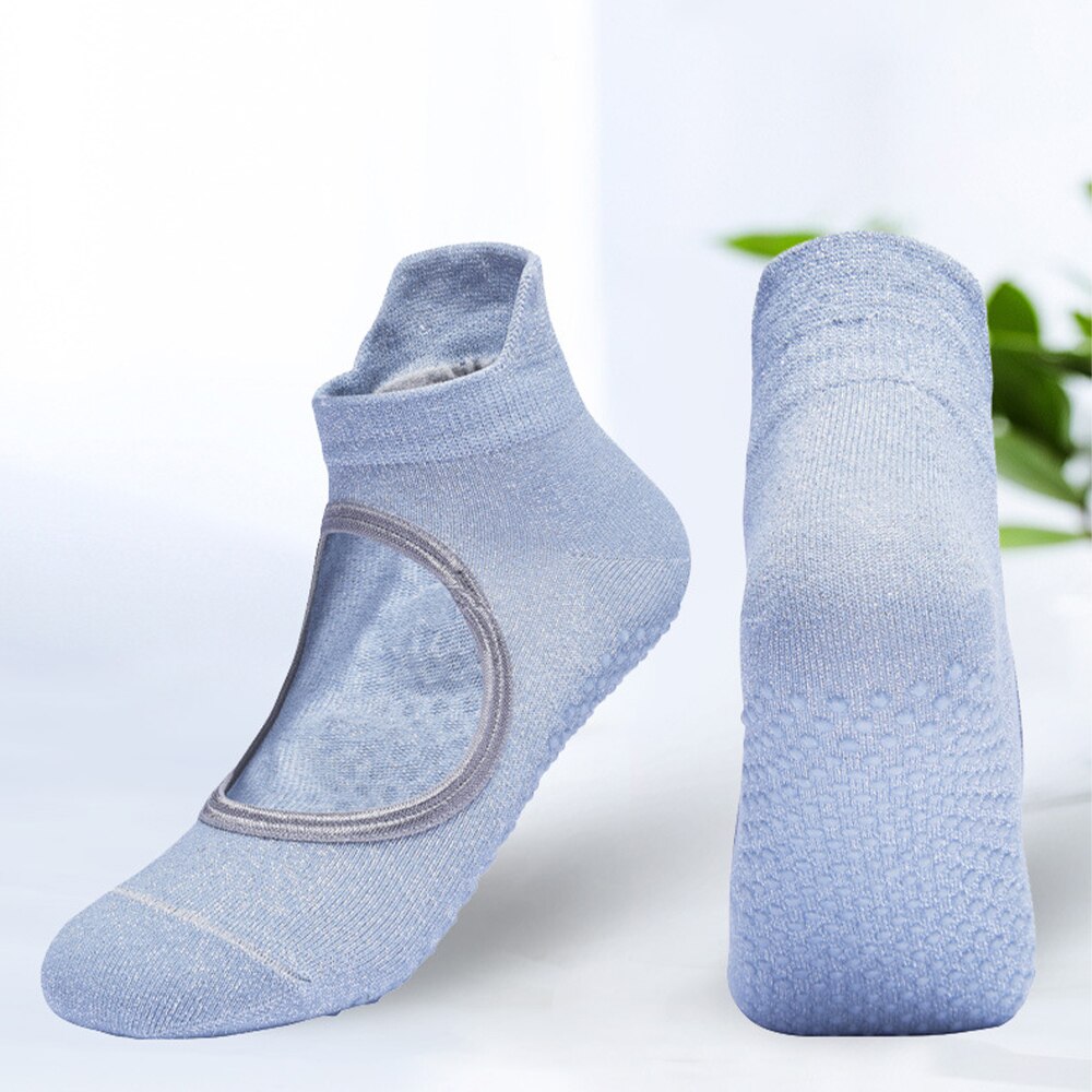 Women Yoga Socks Anti Slip Sports Breathable Pilates Socks Sport Socks Cotton Ballet Heel Protector Dance Socks Slippers