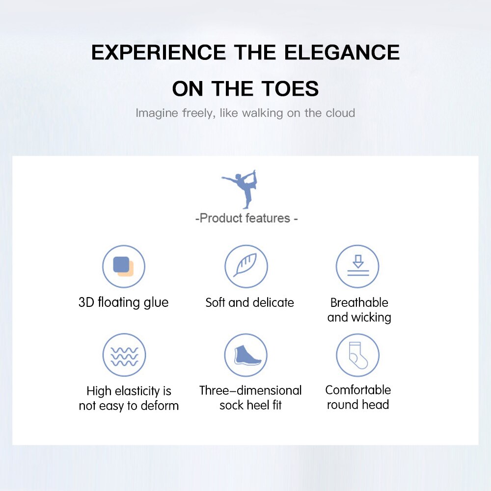 Women Yoga Socks Anti Slip Sports Breathable Pilates Socks Sport Socks Cotton Ballet Heel Protector Dance Socks Slippers