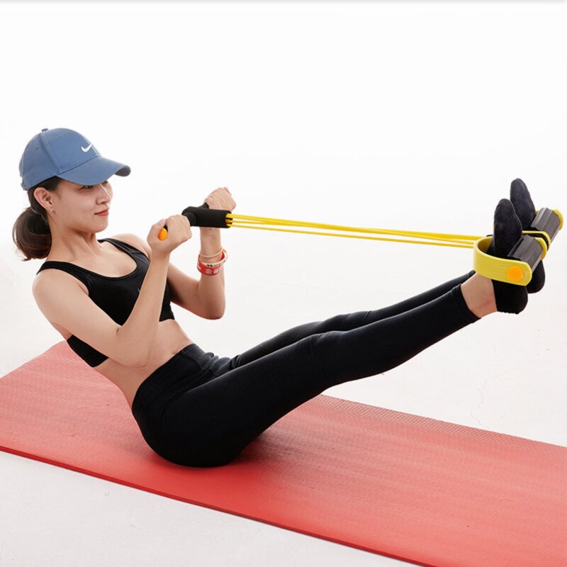 4 Resistanc Elastic Pull Ropes Exerciser Rower Belly Resistance Band Home Gym Sport Training Elastic Bands for Fitness Equipment