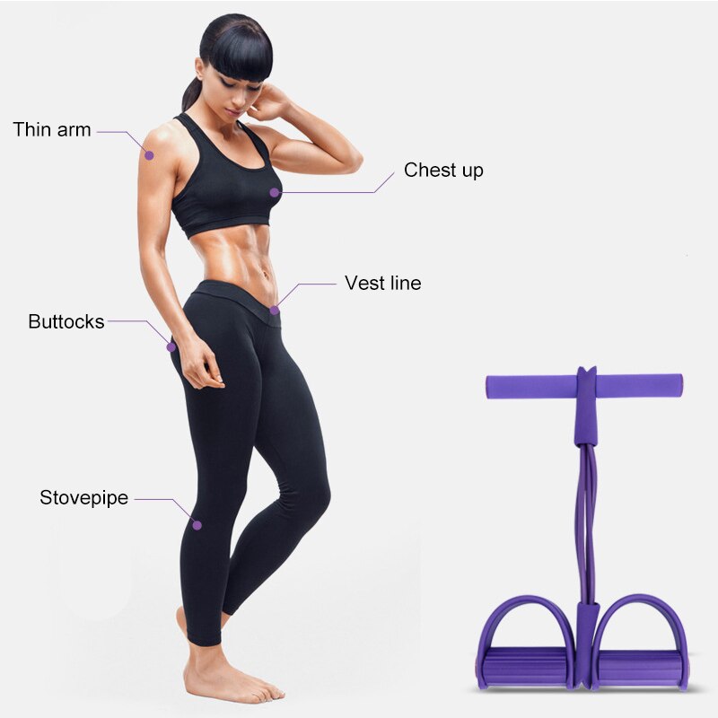 4 Resistanc Elastic Pull Ropes Exerciser Rower Belly Resistance Band Home Gym Sport Training Elastic Bands for Fitness Equipment