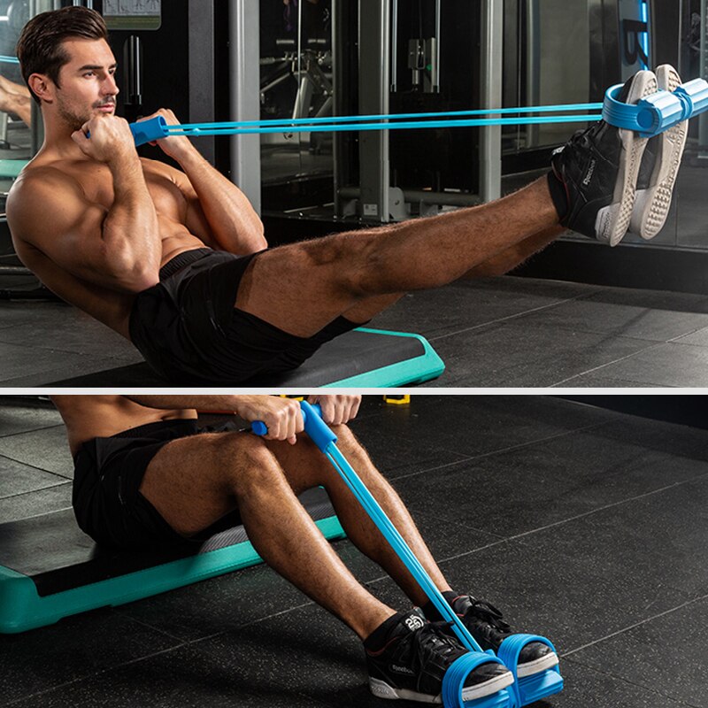 4 Resistanc Elastic Pull Ropes Exerciser Rower Belly Resistance Band Home Gym Sport Training Elastic Bands for Fitness Equipment