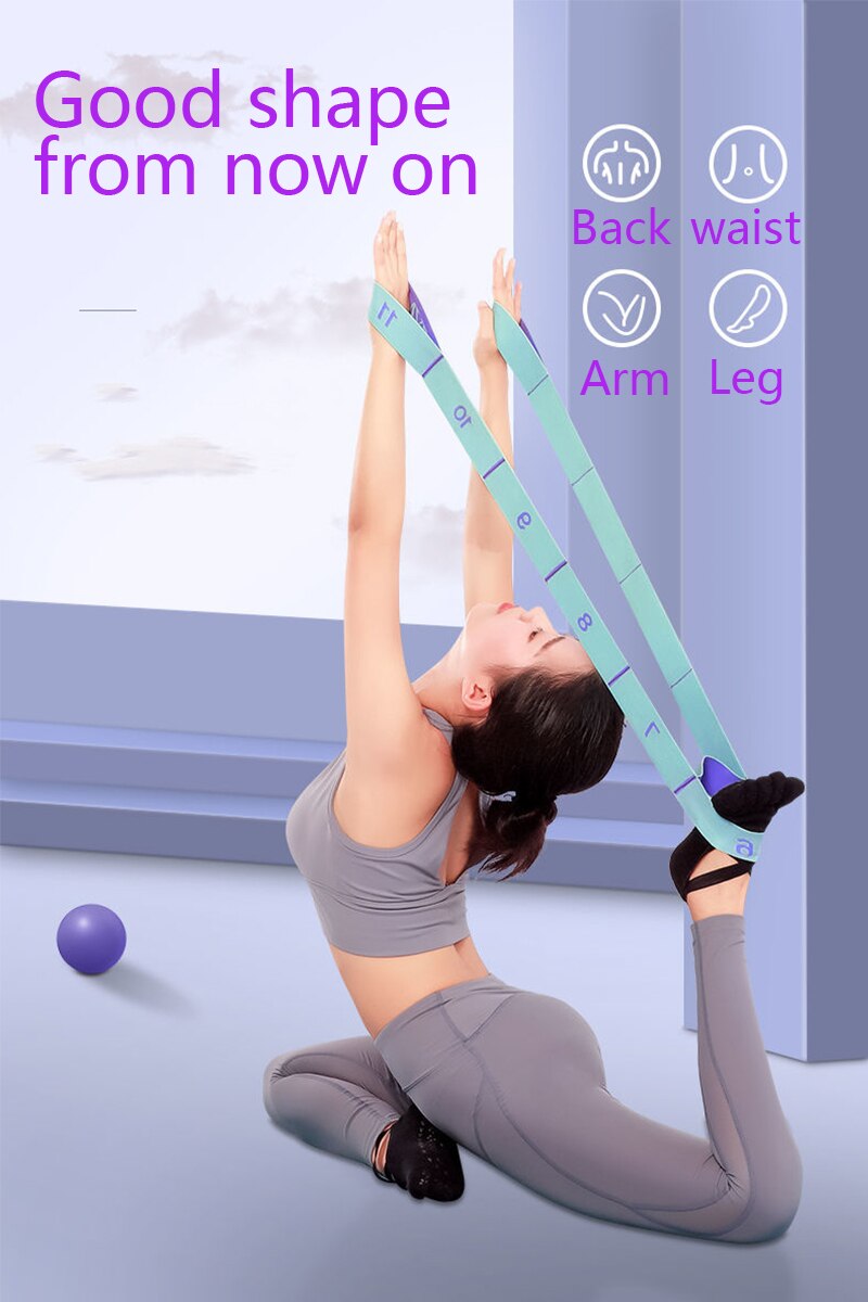 Latin Dance Stretching Band Yoga Strap Yoga Pilates GYM Fitness Exercise Resistance Bands Gym Equipment Yoga Accessories
