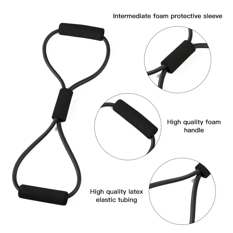 1 Pcs Portable Fitness Equipment 8 Word Chest Expander Rope Resistance Bands Elastic Bands for Fitness Rubber Bands Expander 1 Pcs Portable Fitness Equipment 8 Word Chest Expander Rope Resistance Bands Elastic Bands for Fitness Rubber Bands Expander