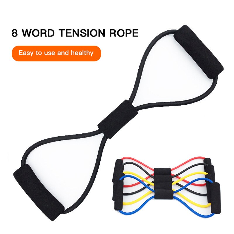 1 Pcs Portable Fitness Equipment 8 Word Chest Expander Rope Resistance Bands Elastic Bands for Fitness Rubber Bands Expander