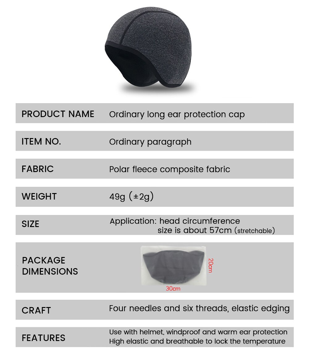 Winter Cycling Cap Windproof Thermal Ski Cap Running Fishing Skiing Motocycle Riding Hat Men Women Mtb Bike Cycling Headwear